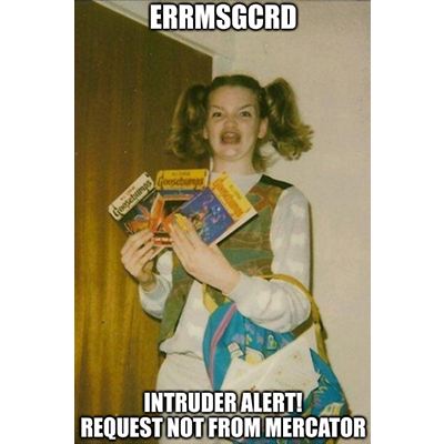 Errmsgcrd. Intruder alert! Request not from Mercator.